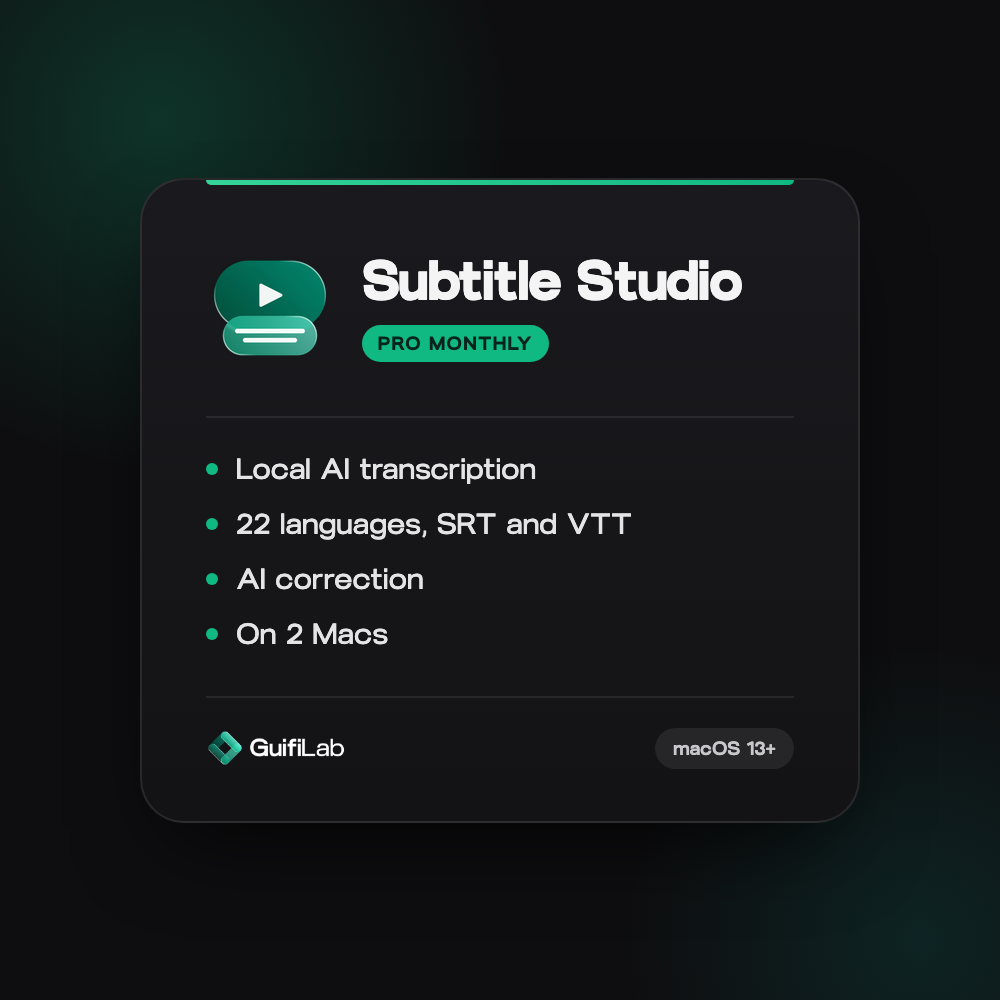 Subtitle Studio Pro Monthly